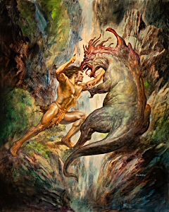 Dragon's Fight, Boris Vallejo