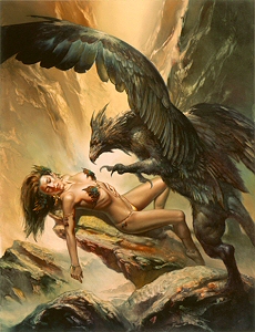 Gryphon and the Maiden, Boris Vallejo
