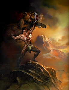Hercules and the Wild Boar, Boris Vallejo