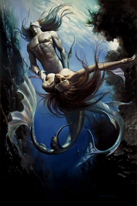 Triton and the Mermaid, Boris Vallejo