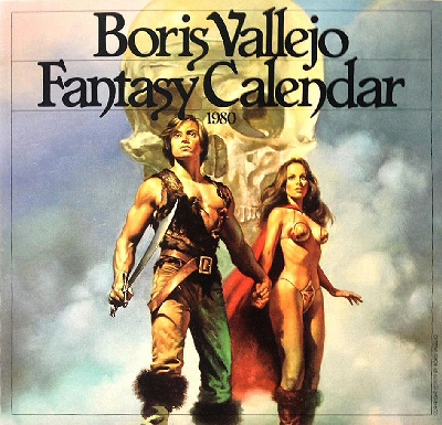 Boris Vallejo 1980 Fantasy Calendar - front