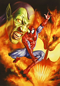Spiderman vs Carnage vs Green Goblin, Julie Bell