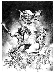 Conan the Barbarian - preliminary art, Boris Vallejo