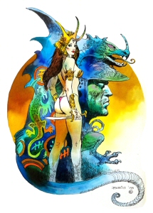 The Dragon - preliminary art, Boris Vallejo