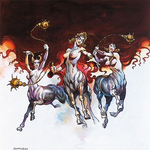 She Centaurs - preliminary art, Boris Vallejo