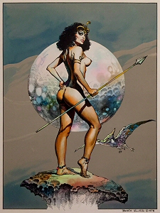 Warrior woman - preliminary art(1978), Boris Vallejo